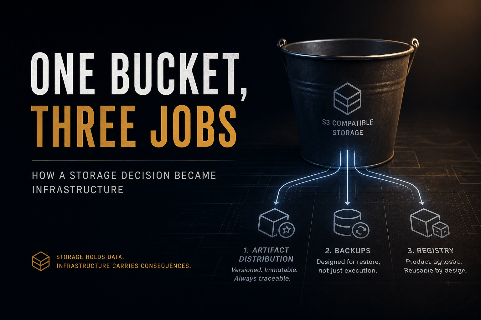 One Bucket, Three Jobs
